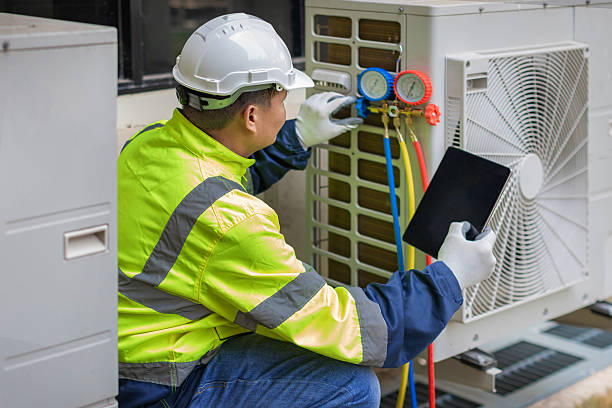 Professional Air Conditioning Repair technician working in Horton, MI